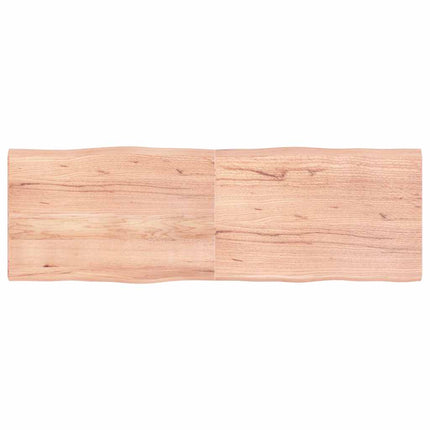 Bordsskiva ljusbrun 180x60x(2-4) cm massivt trä levande kant