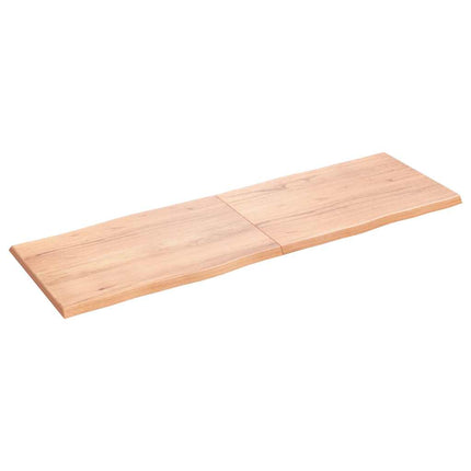 Bordsskiva ljusbrun 180x60x(2-4) cm massivt trä levande kant