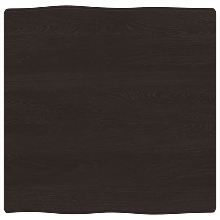 Bordsskiva mörkbrun 60x60x(2-4) cm massivt trä levande kant