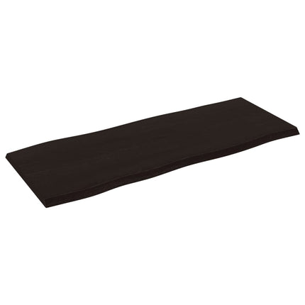 Bordsskiva mörkbrun 100x40x2 cm massiv ek levande kant