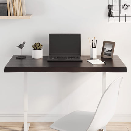 Bordsskiva mörkbrun 100x40x(2-4) cm massivt trä levande kant