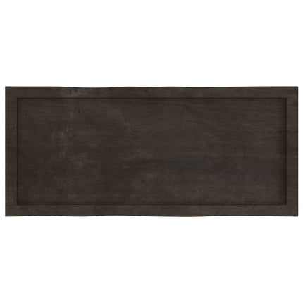 Bordsskiva mörkbrun 100x40x(2-6) cm massivt trä levande kant
