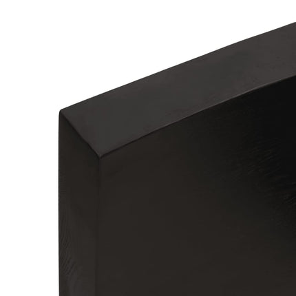Bordsskiva mörkbrun 100x40x(2-6) cm massivt trä levande kant