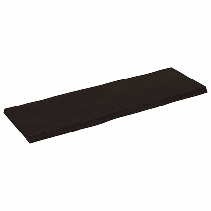 Bordsskiva mörkbrun 120x40x(2-4) cm massivt trä levande kant