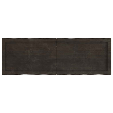 Bordsskiva mörkbrun 120x40x(2-4) cm massivt trä levande kant