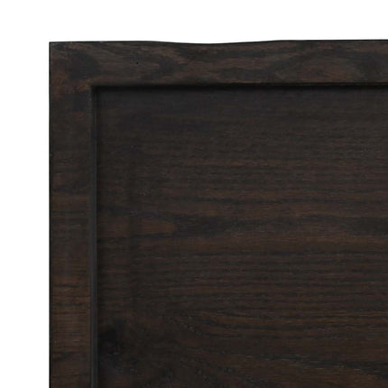 Bordsskiva mörkbrun 120x40x(2-4) cm massivt trä levande kant