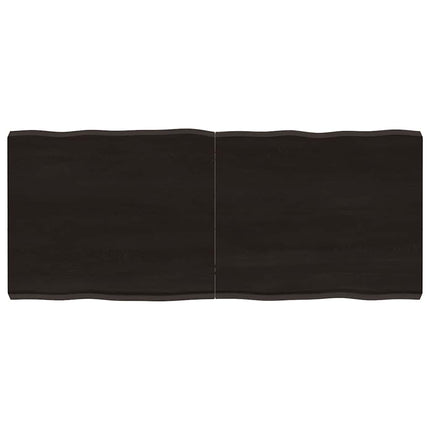 Bordsskiva mörkbrun 120x50x(2-6) cm massivt trä levande kant