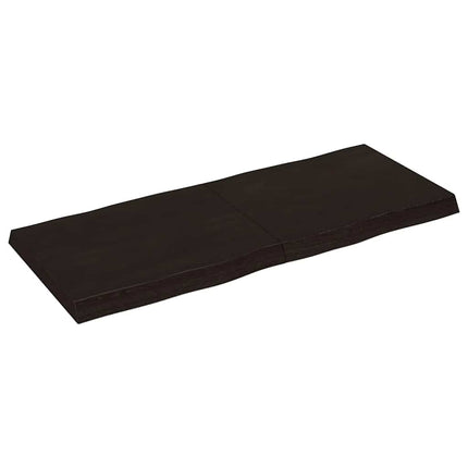 Bordsskiva mörkbrun 120x50x(2-6) cm massivt trä levande kant