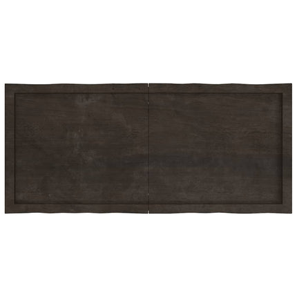 Bordsskiva mörkbrun 120x50x(2-6) cm massivt trä levande kant