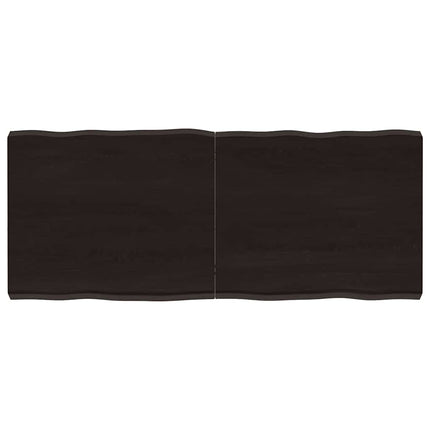 Bordsskiva mörkbrun 120x50x(2-6) cm massivt trä levande kant