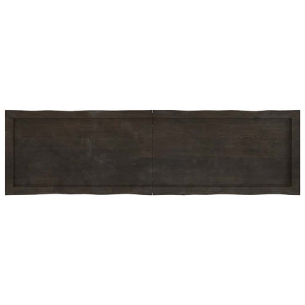 Bordsskiva mörkbrun 140x40x(2-4) cm massivt trä levande kant