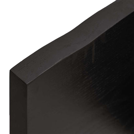 Bordsskiva mörkbrun 140x40x(2-4) cm massivt trä levande kant