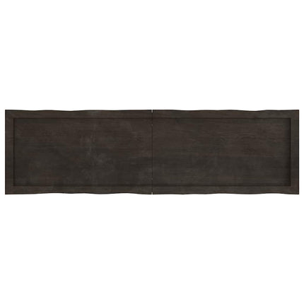 Bordsskiva mörkbrun 140x40x(2-6) cm massivt trä levande kant