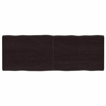 Bordsskiva mörkbrun 140x50x(2-6) cm massivt trä levande kant