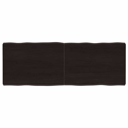 Bordsskiva mörkbrun 140x50x(2-6) cm massivt trä levande kant