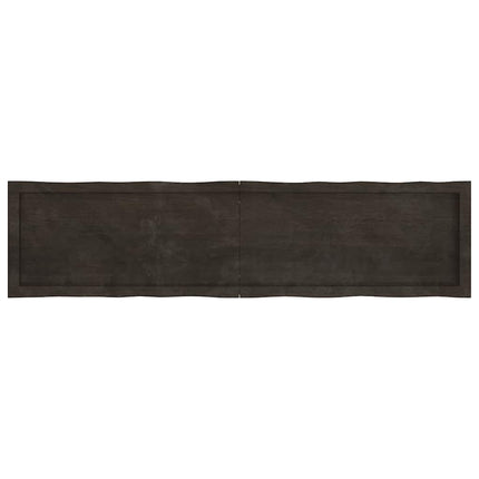 Bordsskiva mörkbrun 160x40x(2-6) cm massivt trä levande kant