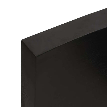 Bordsskiva mörkbrun 160x40x(2-6) cm massivt trä levande kant
