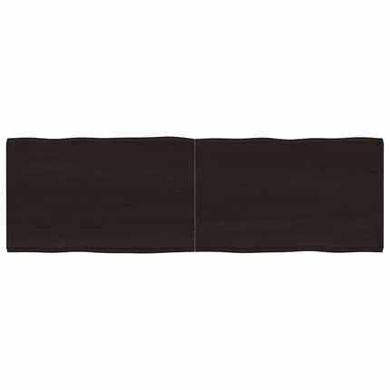 Bordsskiva mörkbrun 160x50x(2-4) cm massivt trä levande kant
