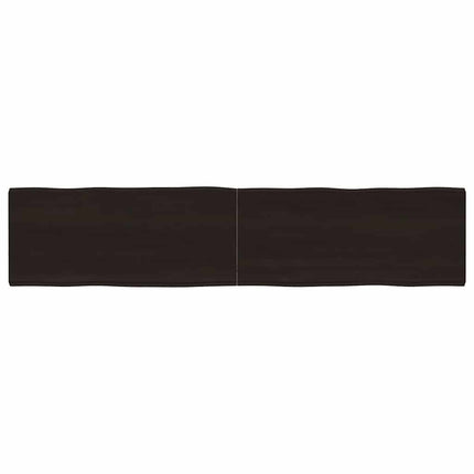 Bordsskiva mörkbrun 180x40x(2-4) cm massivt trä levande kant