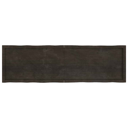 Bordsskiva mörkbrun 180x50x(2-4) cm massivt trä levande kant
