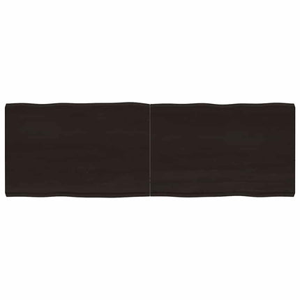 Bordsskiva mörkbrun 180x60x(2-6) cm massivt trä levande kant