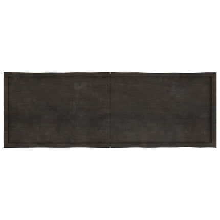 Bordsskiva mörkbrun 180x60x(2-6) cm massivt trä levande kant