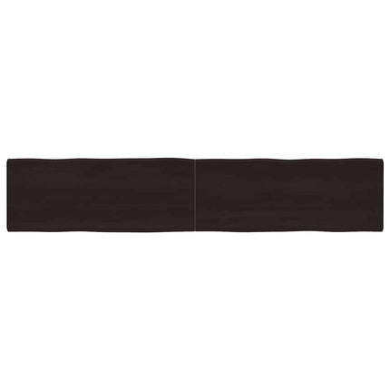Bordsskiva mörkbrun 200x40x(2-4) cm massivt trä levande kant