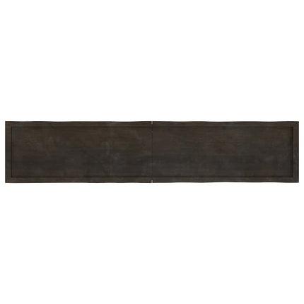 Bordsskiva mörkbrun 200x40x(2-4) cm massivt trä levande kant