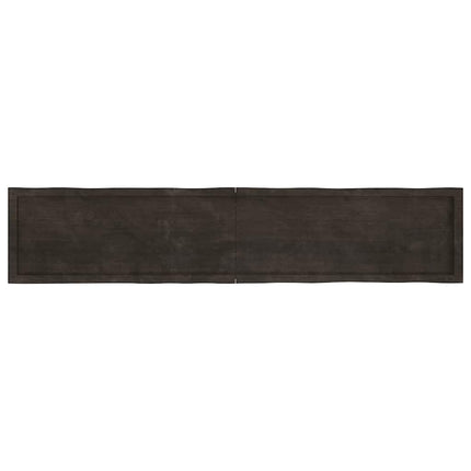 Bordsskiva mörkbrun 200x40x(2-6) cm massivt trä levande kant