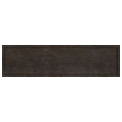 Bordsskiva mörkbrun 200x50x(2-4) cm massivt trä levande kant