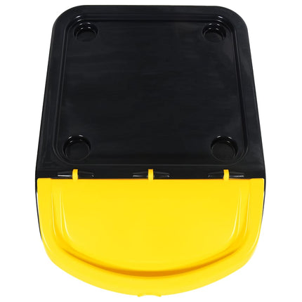 Stapelbara soptunnor med lock 3 st svart PP 78 L