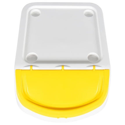 Stapelbara soptunnor med lock 3 st vit PP 120 L