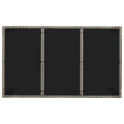 Matgrupp för trädgården med dynor 7 delar grå konstrotting
