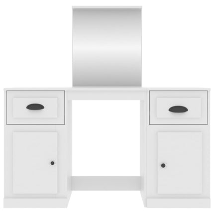 Sminkbord med spegel vit 130x50x132,5 cm