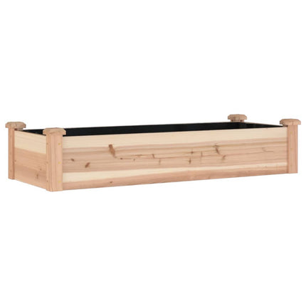 Odlingslåda med foder 120x45x25 cm massivt granträ