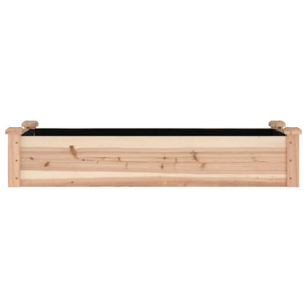 Odlingslåda med foder 120x45x25 cm massivt granträ