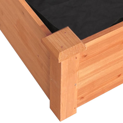 Odlingslåda med foder brun 240x120x25 cm massivt granträ