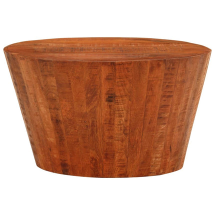 Soffbord Ø 52x30 cm massivt grovt mangoträ