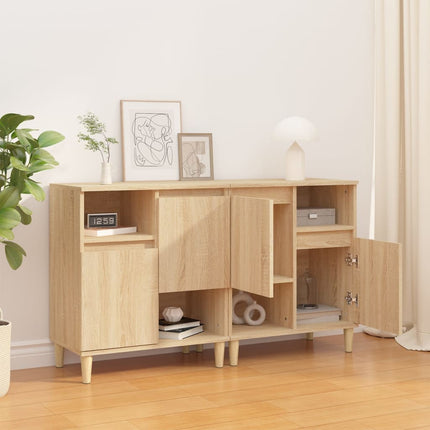 Skänk 2 st sonoma ek 60x35x70 cm konstruerat trä