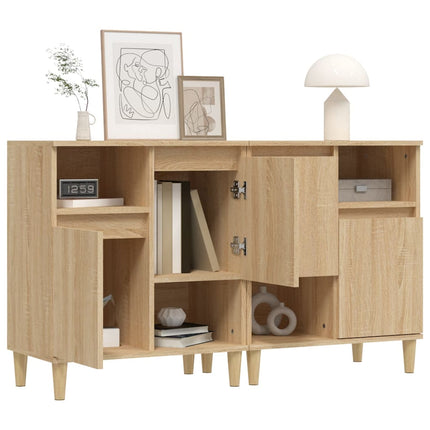 Skänk 2 st sonoma ek 60x35x70 cm konstruerat trä