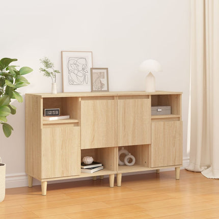 Skänk 2 st sonoma ek 60x35x70 cm konstruerat trä