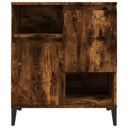 Skänk 2 st rökfärgad ek 60x35x70 cm konstruerat trä