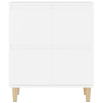 Skänk 2 st vit 60x35x70 cm konstruerat trä