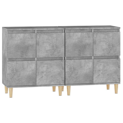 Skänk 2 st betonggrå 60x35x70 cm konstruerat trä