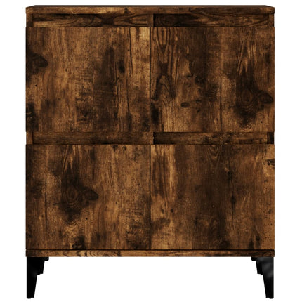 Skänk 2 st rökfärgad ek 60x35x70 cm konstruerat trä