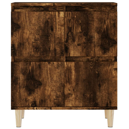 Skänk 3 st rökfärgad ek 60x35x70 cm konstruerat trä