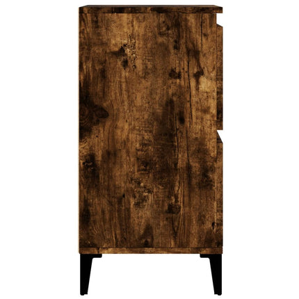 Skänk 3 st rökfärgad ek 60x35x70 cm konstruerat trä