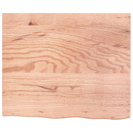 Bordsskiva ljusbrun 60x50x2 cm behandlad massiv ek