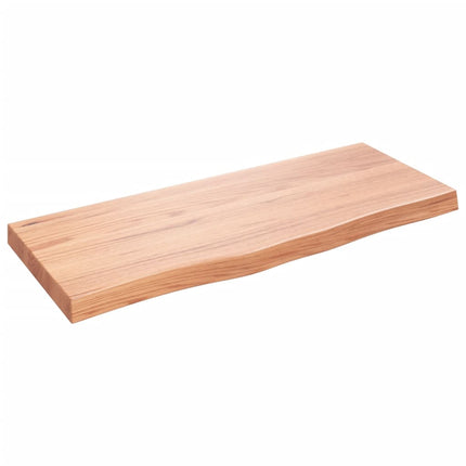 Bordsskiva ljusbrun 100x40x(2-6) cm behandlad massiv ek