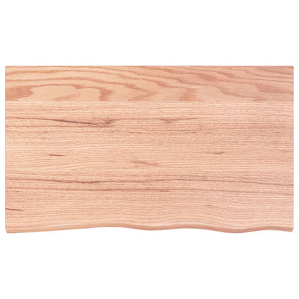 Bordsskiva ljusbrun 100x60x(2-6) cm behandlad massiv ek